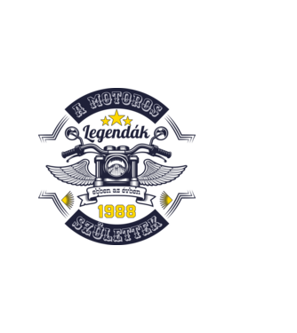 Motoros legendák 1988 minta fehér pólón