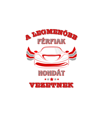 Hondás sofőr minta fehér pólón