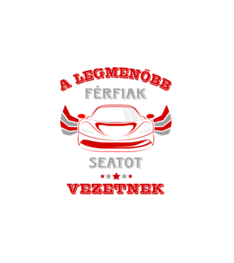Legmenőbb férfiak seat minta fehér pólón