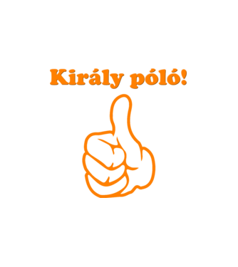Király póló minta fehér pólón
