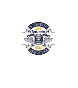 Motoros legendák színes 1982 minta fehér pólón