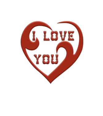 I Love You  minta homokszín pólón