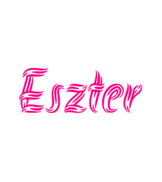 Eszter minta fehér pólón