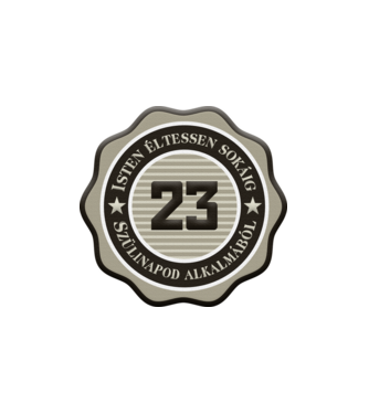 23 éves minta fehér pólón