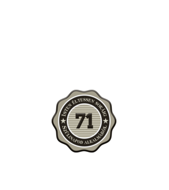 71 éves minta fehér pólón