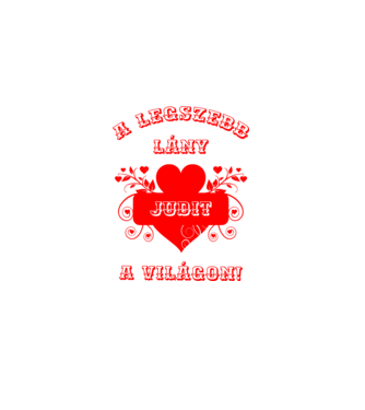 A legszebb lány Judit minta világos rózsaszín pólón