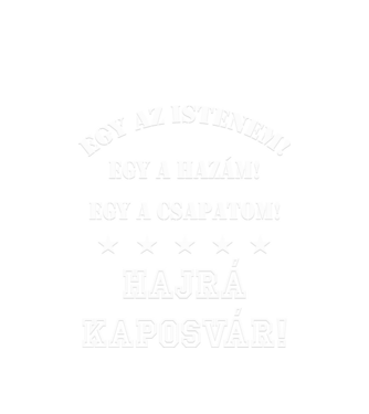 Kaposvári drukker minta fehér pólón