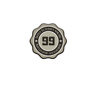 99 éves minta szürke pólón