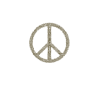 Béke peace minta szürke pólón
