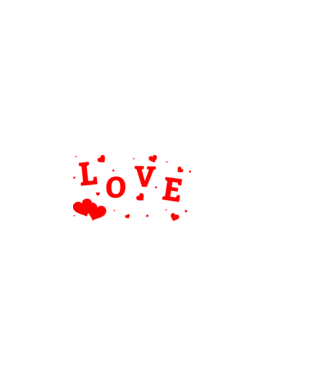 Love színezhető minta sötétkék pólón