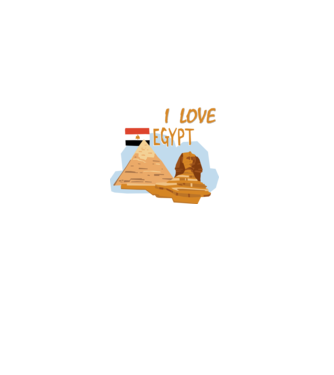 Egypt minta fehér pólón