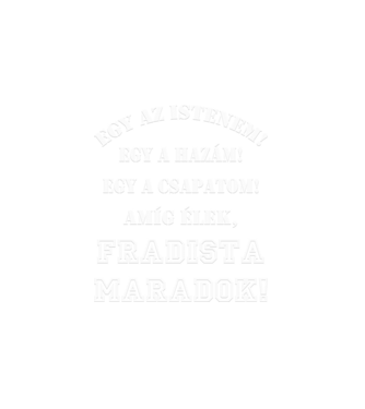 Fradista  minta fehér pólón