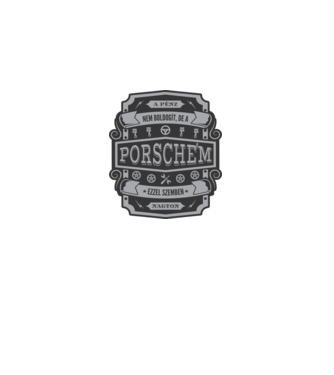 Boldogság a Porschém minta fekete pólón