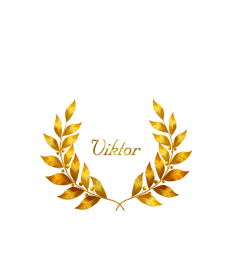 Viktor minta fekete pólón