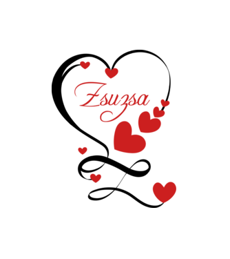 Zsuzsa minta fehér pólón