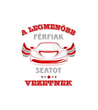 Legmenőbb férfiak seat minta fehér pólón
