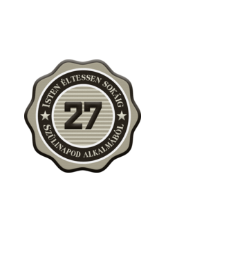 27 éves minta fekete pólón