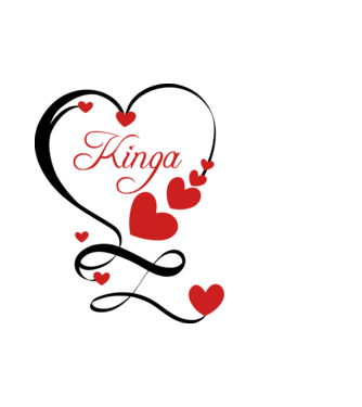 Kinga minta fehér pólón