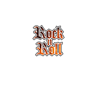 Rock & Roll minta fekete pólón