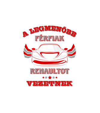 Renaultos sofőr minta fehér pólón