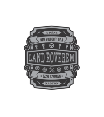 Boldogság a Land Roverem minta fehér pólón