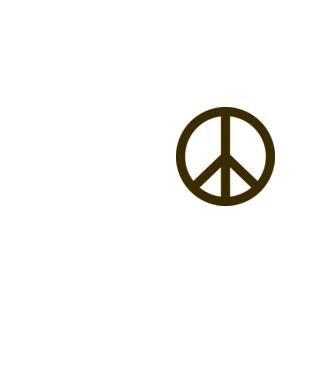 Peace symbol minta neonsárga pólón
