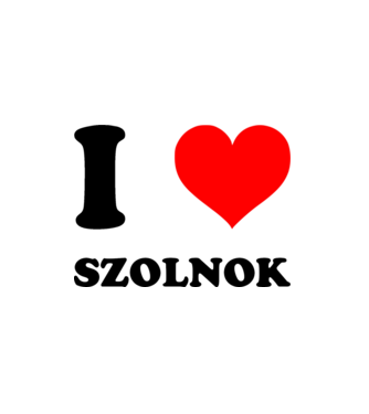 I Love Szolnok minta fehér pólón