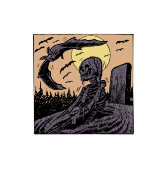Horror minta homokszín pólón