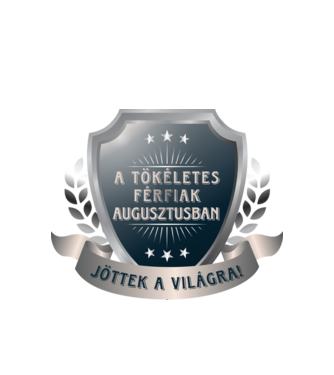 A tökéletes férfiak augusztus minta fehér pólón