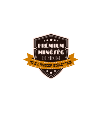 Prémium minőség 1994 minta fehér pólón