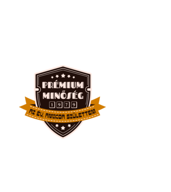 Prémium minőség 1979 minta fekete pólón