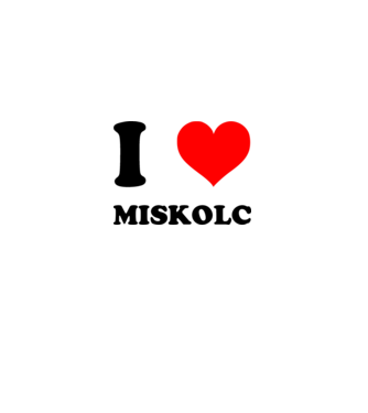 I Love Miskolc minta fehér pólón