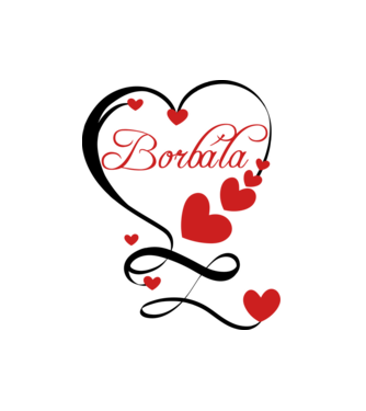 Borbála minta fehér pólón