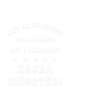 Diósgyőri drukker minta fehér pólón