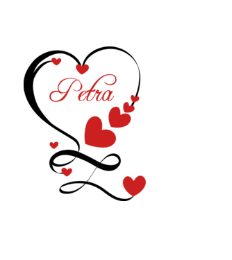 Petra minta világoskék pólón