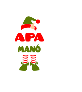 Apa manó minta fehér pólón