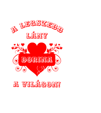 A legszebb lány Dorina minta világoskék pólón