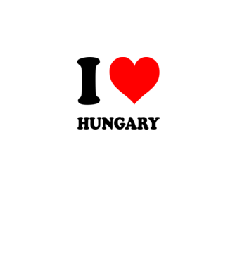 I Love Hungary minta fehér pólón