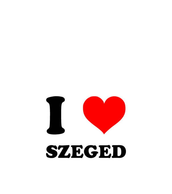 I Love Szeged minta fehér pólón