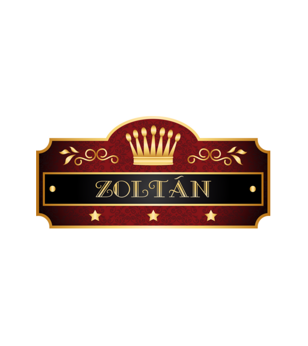 Zoltán minta fehér pólón