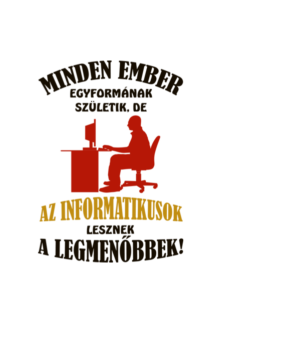 Legmenőbb informatikus minta világoskék pólón