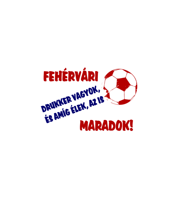 Fehérvári drukker minta fehér pólón