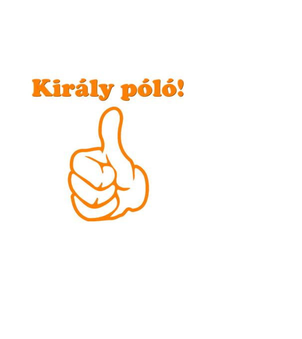 Király póló minta fehér pólón