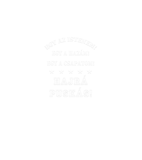 Puskás drukker minta fekete pólón
