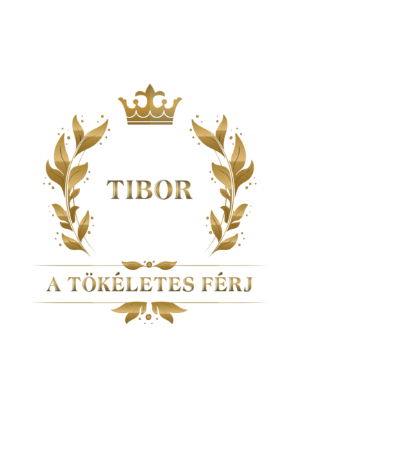 Tibor minta fehér pólón