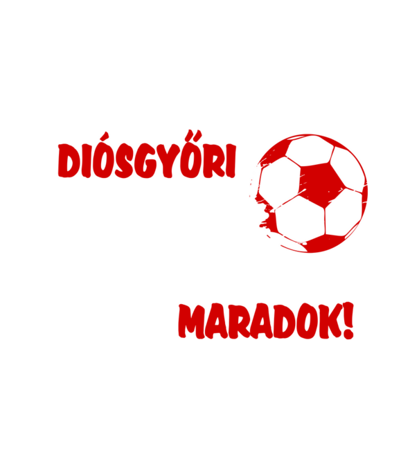 Diósgyőri drukker minta fehér pólón