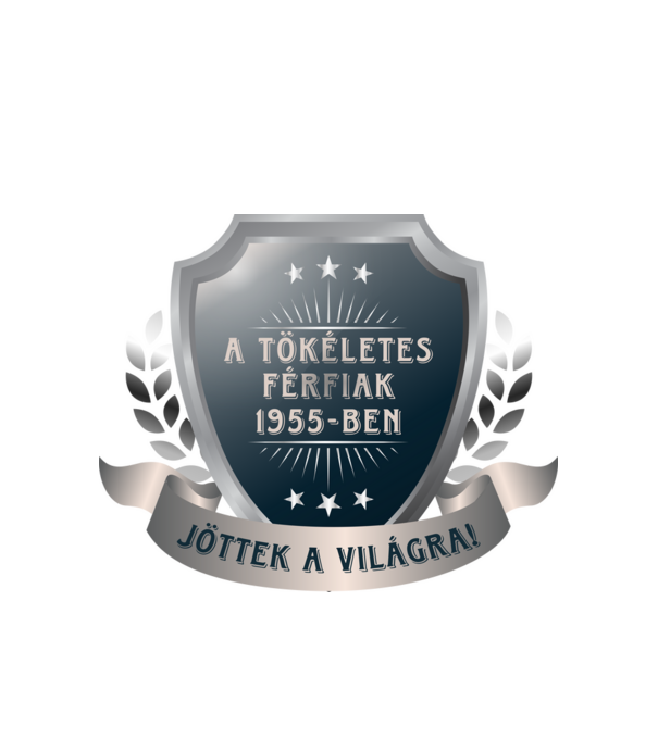 A tökéletes férfiak 1955 minta fehér pólón