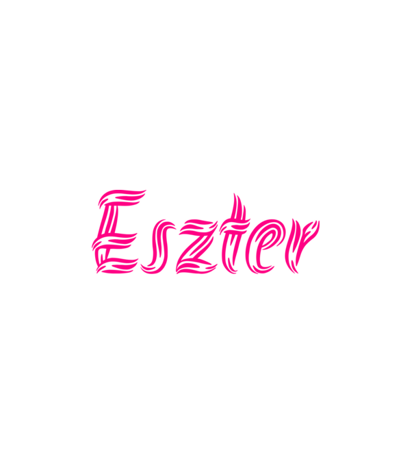 Eszter minta fehér pólón