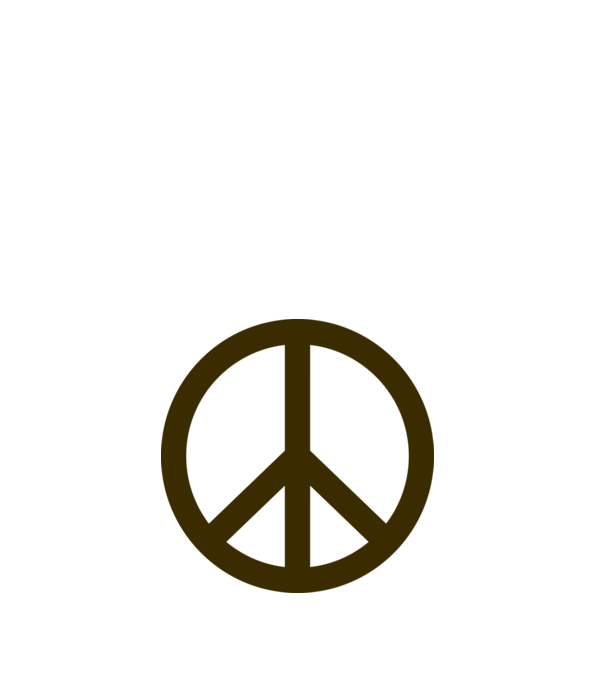 Peace symbol minta fehér pólón