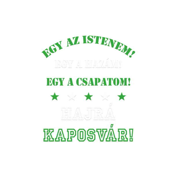 Kaposvári drukker minta homokszín pólón
